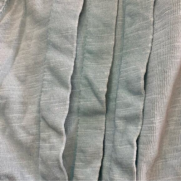 Anthropologie Pastel Blue Raw Hem Boho Blouse Top Womens Large - Picture 5 of 16